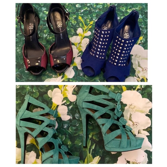 Rock & Republic Shoes - Just Fab/Rock and republic shoes. Three sets - size 8 medium